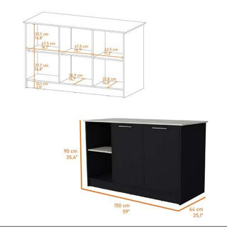Onyx Double Door Kitchen Island