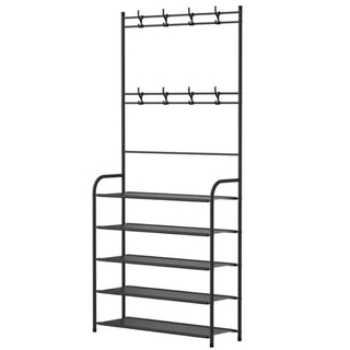 Freestanding Entryway Coat Shoe Rack