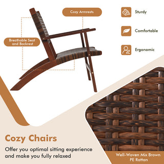 Nalani 3 Piece Outdoor Wooden Patio Set