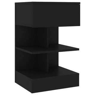 vidaXL 2-Piece Black Bedside Cabinets