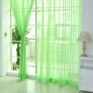 Transparent Solid Color Glass Mesh Curtains