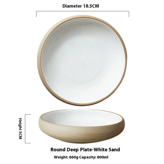 Round Hand-painted Household Dinner Plate
