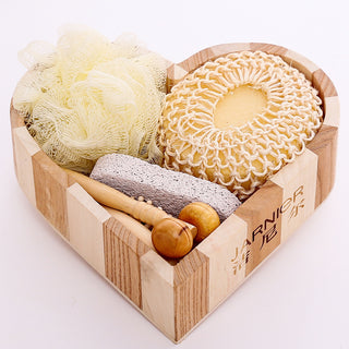 Love Wooden Barrel Bathroom Gift Set