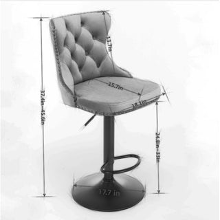 Sasha Velvet Swivel Barstools (Set Of 2)