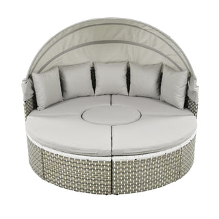 Round Rattan Outdoor Sectional Sofa