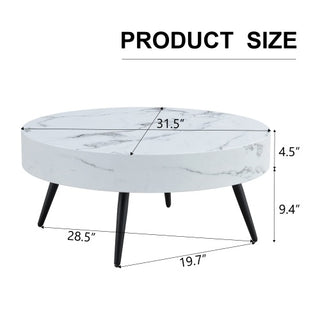 Syra White Marble Coffee Table