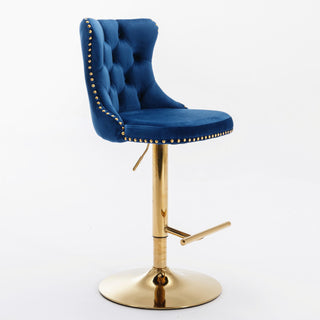Sasha Velvet Swivel Barstools (Set of 2)