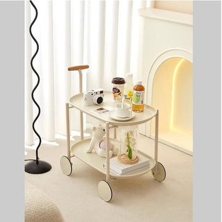 Movable Small Pushcart Inimalist Style Coffee Table