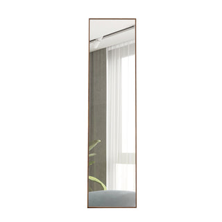 Brown Solid Wood Full-Length Mirror