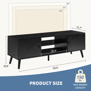 Black Panel TV Stand