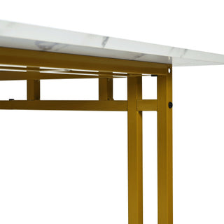 Sleek & Modern Dining Table (Gold)