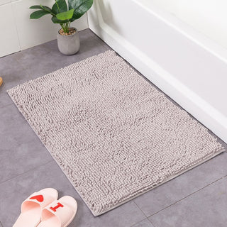 Chenille Solid Color Bathroom Non-slip Mat