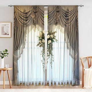 Creative European Flower Character Curtains