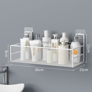 Wall-Mounted Bathroom Shelf Drill Shower