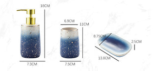 Gradient Blue Ceramic Bathroom Suite