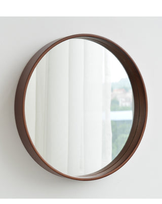 Simple Solid Wood Bathroom Hanging Mirror