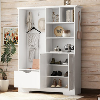 Multi-Functional Hall Tree with Storage