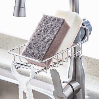 Adjustable Sink Drain Rack Sponge Storage