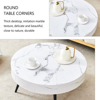 Syra White Marble Coffee Table