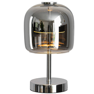 Modern Smokey Gray Glass Table Lamp