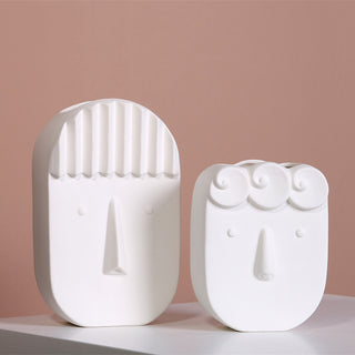 Creative Face Ceramic Vase Ornament