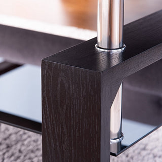 Estelle Black Highlight Glass Coffee Table