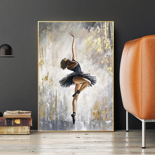 Ballet Dancer Oil Painting Poster