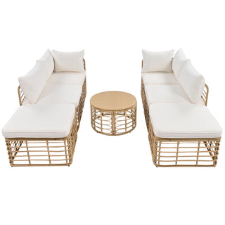 Outdoor Rattan Sectional Sofa Set (7 Pieces)
