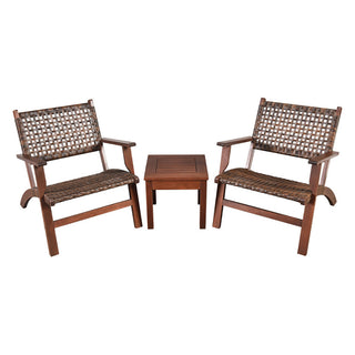 Nalani 3 Piece Outdoor Wooden Patio Set