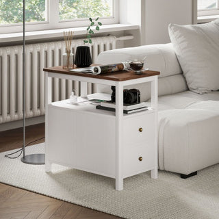 Modern End Table With Charging Station