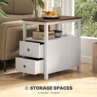 Modern End Table With Charging Station