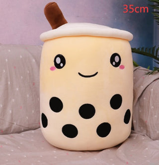 Plush Strawberry Milk Tea Cushion