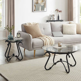 Tempered Glass Coffee Table (Set of 2)