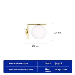 Glass Wall Lamp Bedroom Bedside Lamp