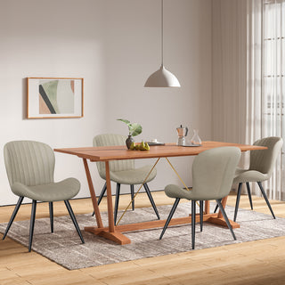 Dining Chairs Set Of 2,Modern Fabric Dining Chairs Featuring Ergonomic Backrests, Thickly Padded Cushions, And Sturdy Metal Legs