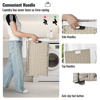 Laundry Hamper Rattan Coating Frame