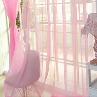 Modern Solid Tulle Sheer Curtains
