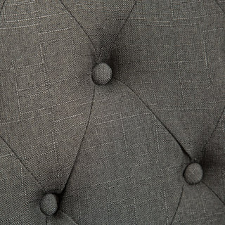 Habit Solid Wood Tufted Parsons Dining Chair, Set Of 2, Charcoal