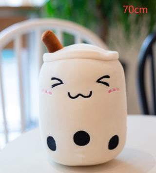 Plush Strawberry Milk Tea Cushion