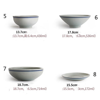Chinese Retro Ceramic Old-fashioned Bowls And Plates