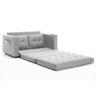 3-in-1 Upholstered Futon Sofa Convertible Sofa Bed,Foldable Tufted Loveseat With Pull Out Sleeper Couch Bed