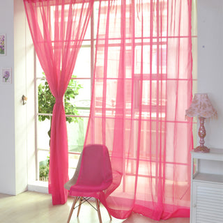 Transparent Solid Color Glass Mesh Curtains