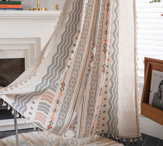 Boho Cream Cotton Linen Sun Shade