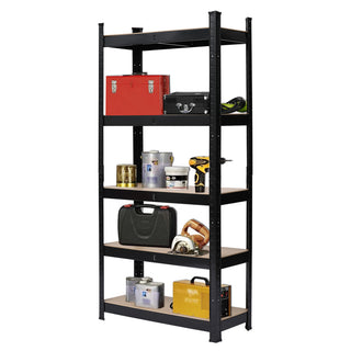 Five-tier Shelves Black Sprayed