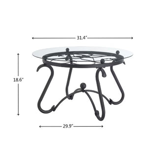 Tempered Glass Coffee Table (Set of 2)