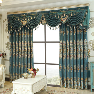 Luxury Velvet Embroidered Blackout Curtains