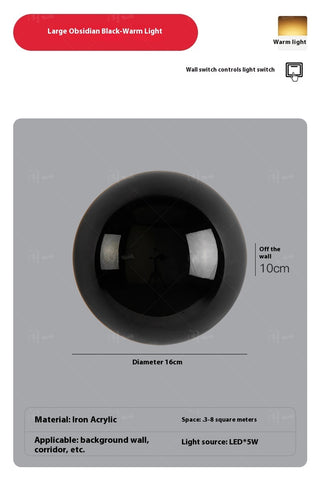 Nordic Solar Eclipse Bedroom Bedside Wall Lamp