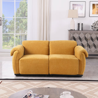 68.5 Length ,Fashionable Modular Sofa,iron Frame,chenille Sofa,yellow,Suitable For Living Room,bedroom
