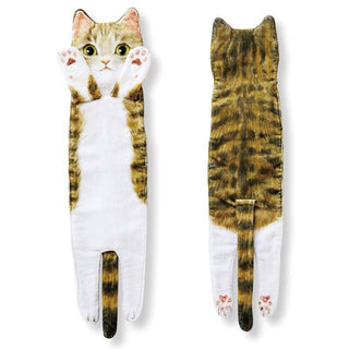 Long Cat Shaped Hand Towels