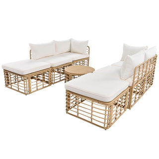 Outdoor Rattan Sectional Sofa Set (7 Pieces)